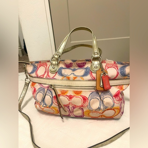 Coach Poppy Dream C Rocker Multicolor Satchel - Picture 1 of 16